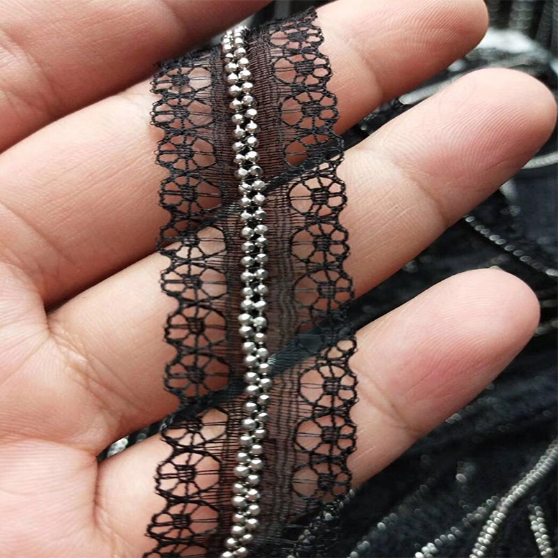 Beaded lace appliques